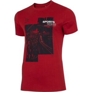 4F MENS T-SHIRT Pánské tričko, červená, veľkosť L