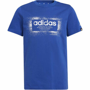 adidas GFX TEE 1 Chlapecké tričko, Modrá,Bílá, velikost 140