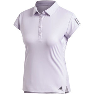 adidas CLUB 3 STRIPES POLO fialová XS - Dámské tenisové triko