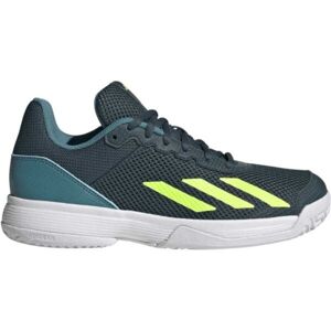 adidas COURTFLASH K Dětská tenisová obuv, zelená, velikost 38 2/3