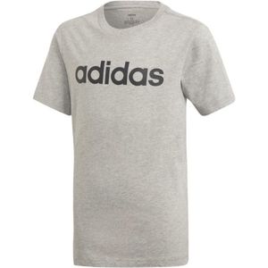 adidas YB E LIN TEE Chlapecké triko, Šedá,Černá, velikost