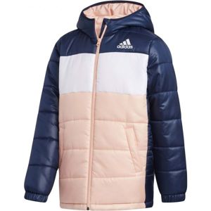 adidas YK J SYNTHETIC růžová 116 - Juniorská zimní bunda