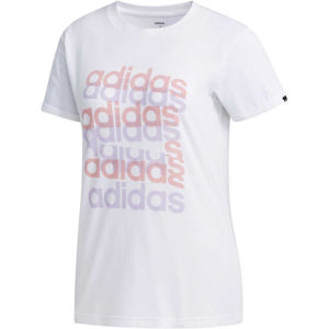 adidas BIG GFX TEE Dámské tričko, Bílá,Modrá,Růžová, velikost M