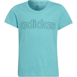 adidas LIN T Dívčí tričko, Zelená,Černá, velikost 164