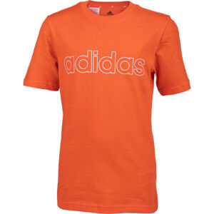 adidas LIN TEE Chlapecké tričko, Oranžová,Bílá, velikost 164
