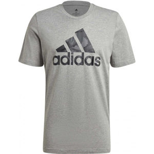 adidas CAMO TEE Pánské tričko, šedá, velikost S