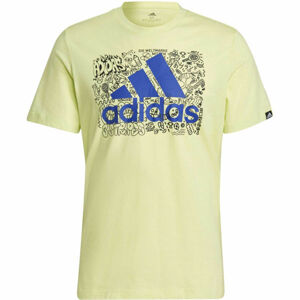 adidas DDLBMB L TEE Pánské tričko, Žlutá,Modrá,Černá, velikost M