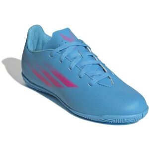 adidas X SPEEDFLOW.4 IN J Dětské sálovky, Světle modrá,Růžová, velikost 34