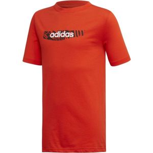 adidas YB E GRAPH TEE oranžová 128 - Chlapecké tričko