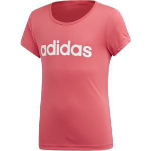 adidas YG C TEE Dívčí tričko, Lososová,Bílá, velikost 116