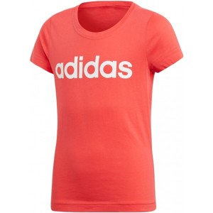 adidas YG LINEAR TEE červená 116 - Dívčí triko