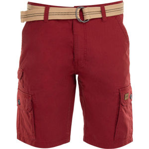 ALPINE PRO ARDEH Pánské šortky, Červená,Béžová, velikost 52