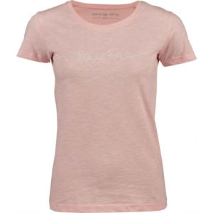 ALPINE PRO FARIDA Dámské triko, Růžová,Bílá, velikost XS