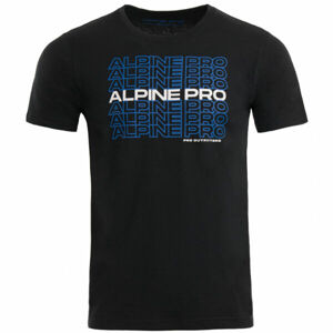 ALPINE PRO JAEL Pánské tričko, Černá,Bílá,Modrá, velikost L