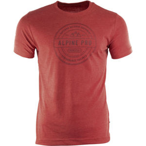 ALPINE PRO ERN Pánské tričko, Červená,Tmavě šedá, velikost
