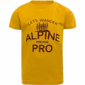 ALPINE PRO RUGGLO Chlapecké tričko, žlutá, veľkosť 152-158