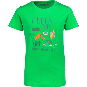 ALPINE PRO SABLO Dětské triko, Zelená, velikost 116-122