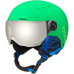 Bolle QUIZ VISOR Dětská lyžařská helma se štítem, zelená, velikost (52 - 55)