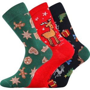 Boma N03065 S-PATTE zelená 35 - 38 - Vánoční ponožky