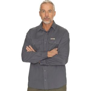 BUSHMAN LANAI Pánská košile s dlouhým rukávem, khaki, velikost XXXL