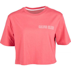 Calvin Klein CROPPED SHORT SLEEVE T-SHIRT Dámské tričko, růžová, velikost M