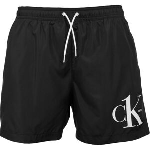 Calvin Klein MEDIUM DRAWSTRING Pánské plavecké šortky, černá, veľkosť M