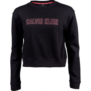 Calvin Klein PULLOVER Dámská mikina, Černá,Růžová, velikost L