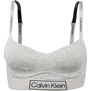 Calvin Klein REIMAGINED HERITAGE-LGHT LINED BRALETTE Dámská podprsenka, šedá, velikost L