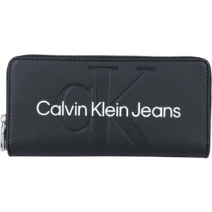 Calvin Klein SCULPTED MONO ZIP AROUND MONO Dámská peněženka, černá, velikost UNI