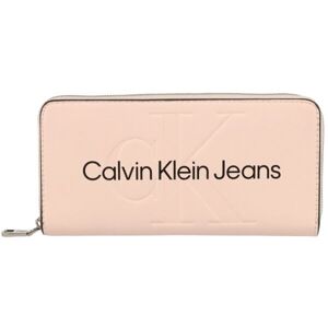 Calvin Klein SCULPTED MONO ZIP AROUND MONO Dámská peněženka, růžová, veľkosť UNI
