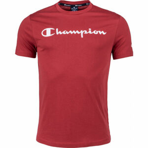 Champion CREWNECK T-SHIRT Pánské triko, Vínová,Bílá, velikost S