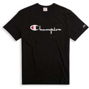 Champion CREWNECK T-SHIRT Pánské tričko, Černá,Bílá, velikost XXL