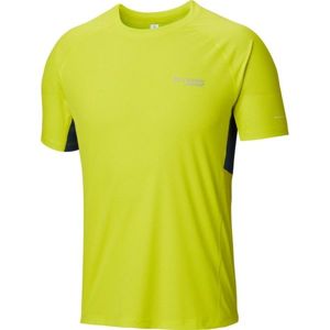 Columbia TITAN ULTRA SHORT SLEEVE SHIRT žlutá S - Pánské sportovní tričko