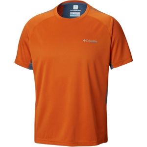 Columbia TITAN TRAIL SHORT SLEEVE SHIRT oranžová M - Pánské funkční triko