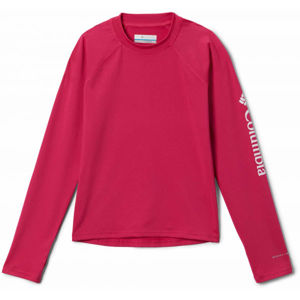 Columbia SANDY SHORES LONG SLEEVE SUNGUARD Dětské triko, červená, velikost S