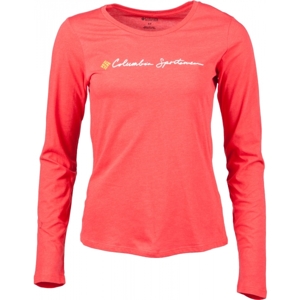 Columbia CSC SCRIPT LOGO LS TEE růžová XS - Dámské tričko s dlouhým rukávem