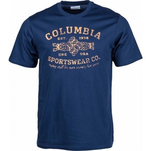 Columbia ROUGH N ROCKY SHORT SLEEVE TEE tmavě modrá M - Pánské tričko