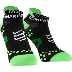 Compressport RUN LO V2.1 Kompresní ponožky, Černá,Zelená,Bílá, velikost T1