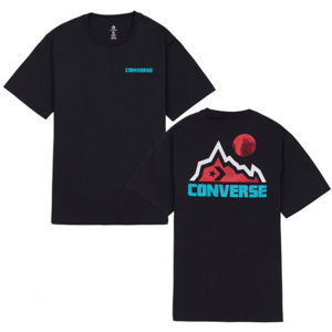 Converse MOUNTAIN MOON GRAPHIC SHORT SLEEVE T-SHIRT černá L - Pánské tričko