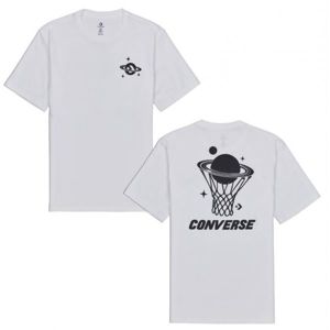 Converse PLANET HOOP TEE bílá S - Pánské tričko