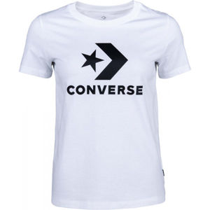Converse STAR CHEVRON TEE Dámské tričko, Bílá,Černá, velikost