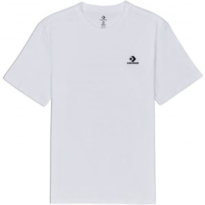 Converse LEFT CHEST SM STAR CHEVRON TEE Pánské tričko, Bílá,Černá, velikost XL