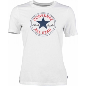 Converse CORE SOLID CHUCK PATCH CREW bílá S - Dámské tričko