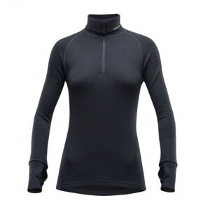 Devold EXPEDITION WOMAN ZIP NECK Dámské funkční triko, černá, velikost