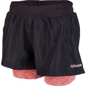 Fitforce 2V1 NOTY černá L - Dámské fitness šortky