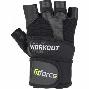 Fitforce LINEAR  2xl - Kožené fitness rukavice
