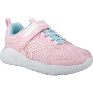 Geox J SPRINTYE GIRL Dívčí volnočasové boty, Růžová,Světle modrá,Bílá, velikost 25
