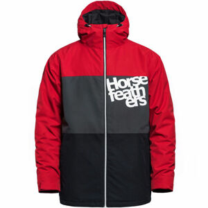Horsefeathers HALE JACKET Pánská lyžařská/snowboardová bunda, Černá,Červená,Bílá, velikost S