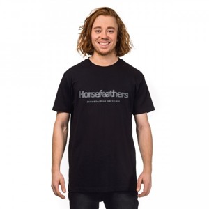 Horsefeathers QUARTER T-SHIRT černá S - Pánské tričko