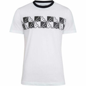 Kappa LOGO CELANI Pánské triko, Bílá,Černá, velikost XXL